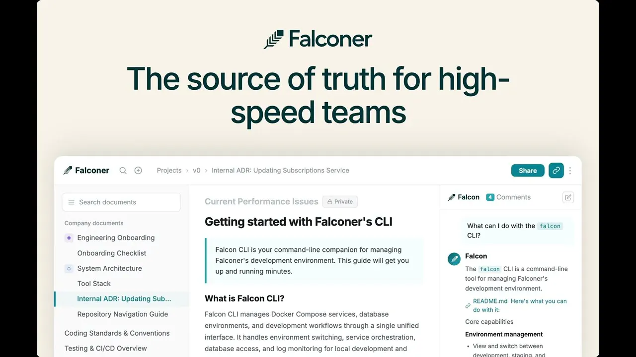 Falconer: The source of truth for knowledge, context, and docs ...