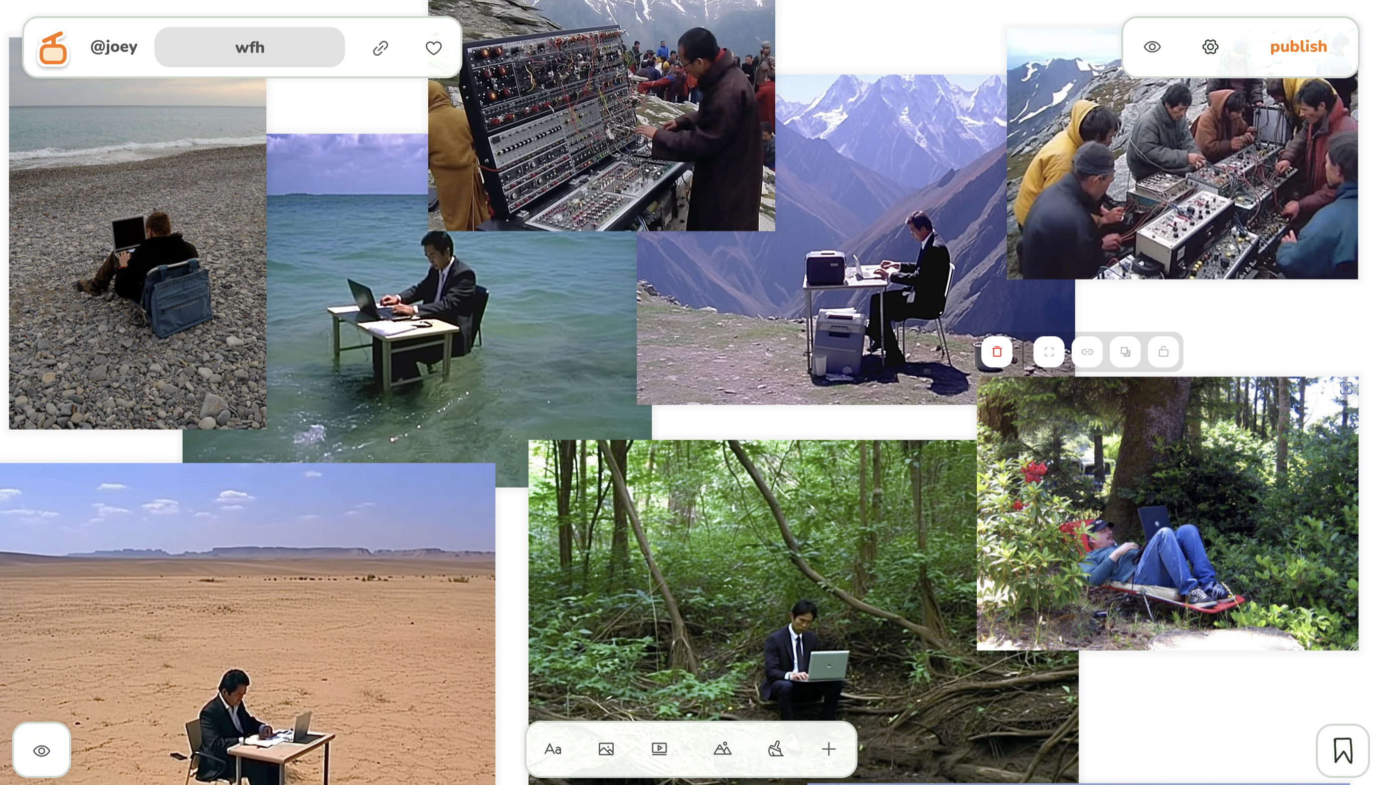 กอนโดลา - Moodboards, collages, หน้าเว็บ media 2