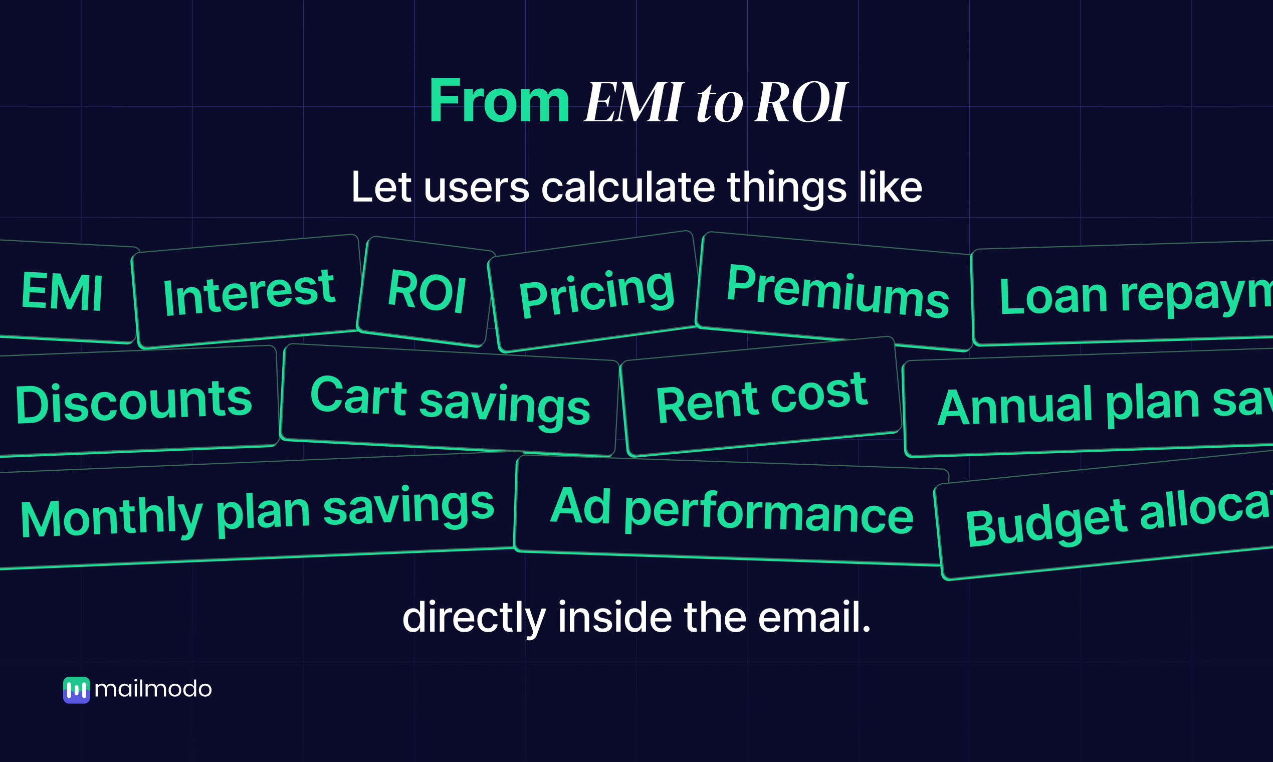 Mídia 9 de Calculadoras no email - Deixe os clientes calcular e decidirem em e -mail