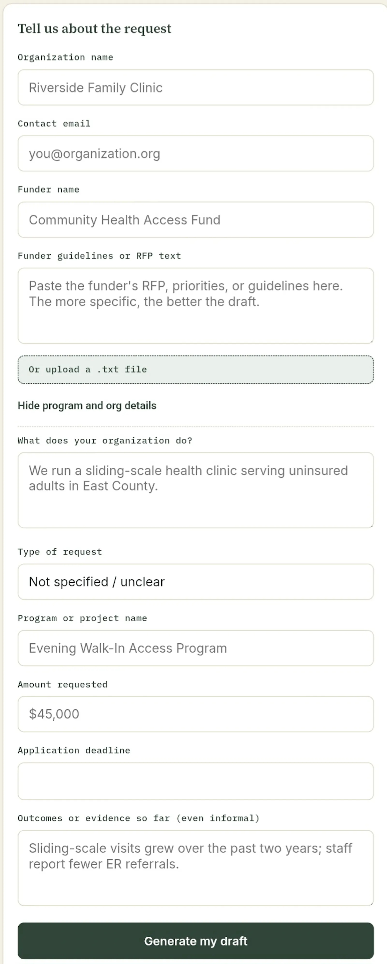 Grantwright screenshot 1