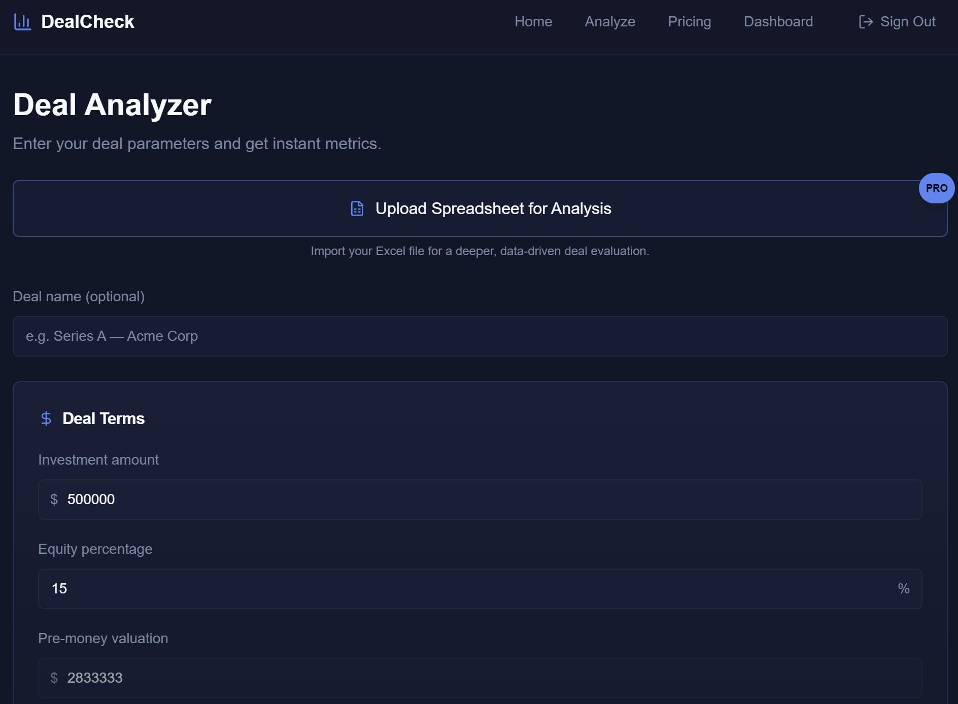Deal Checker - Main product screenshot demonstrating key features and user interface