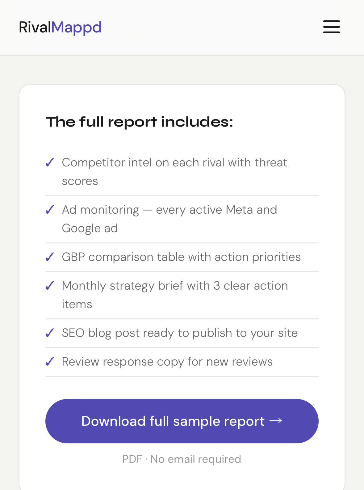RivalMappd - Competitor Intel + SEO