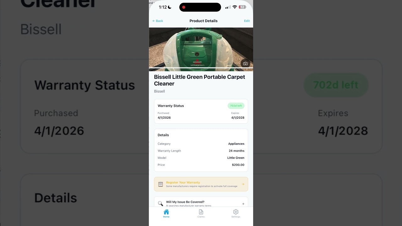 CoverKeep - AI Warranty Tracker gallery image
