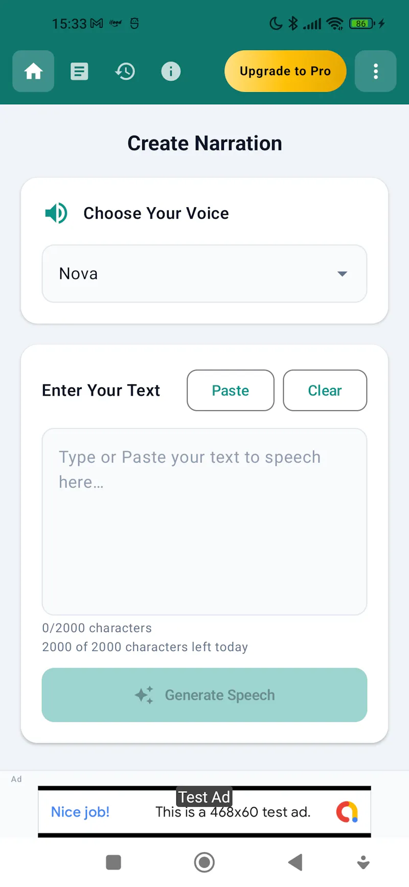 Text to Speech AI App - Long Narrations screenshot 5