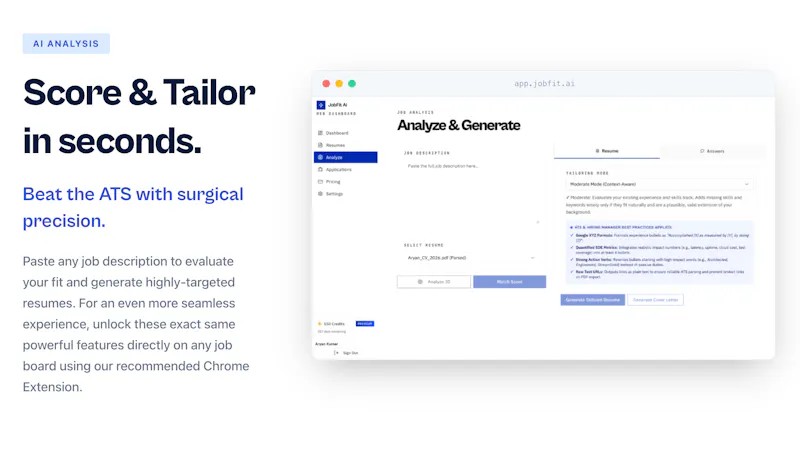 JobFit AI - Resume Tailoring & Scoring screenshot 10