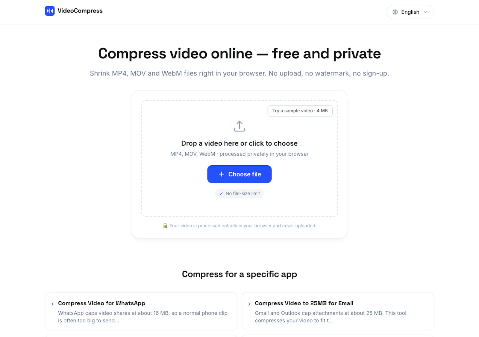 VideoCompress screenshot 1