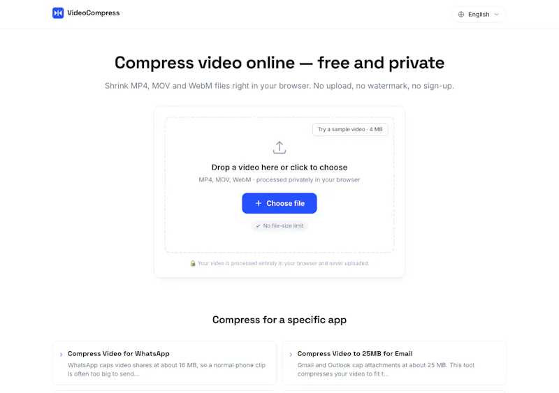 VideoCompress screenshot 1