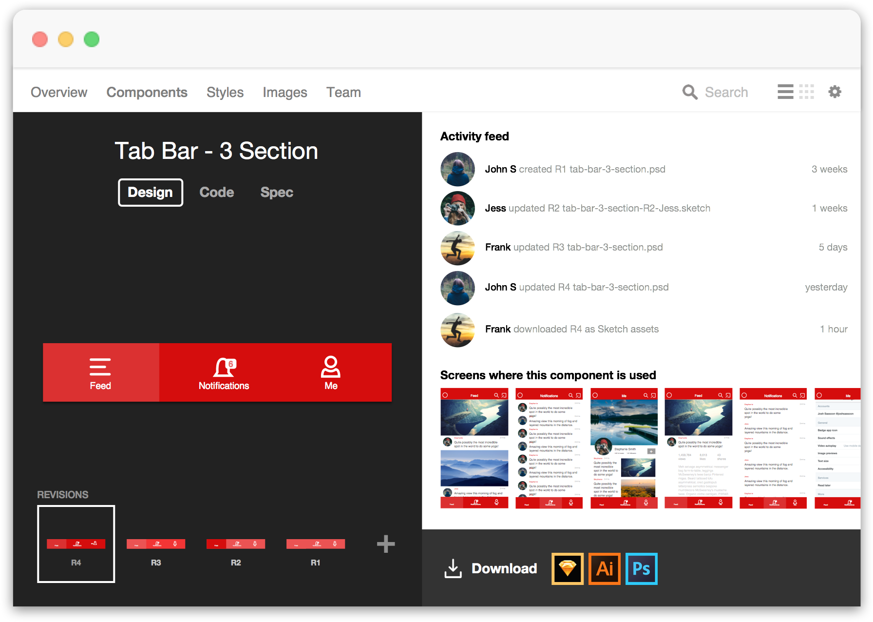 ComponentHub: A library of symbols created from your designs gallery image