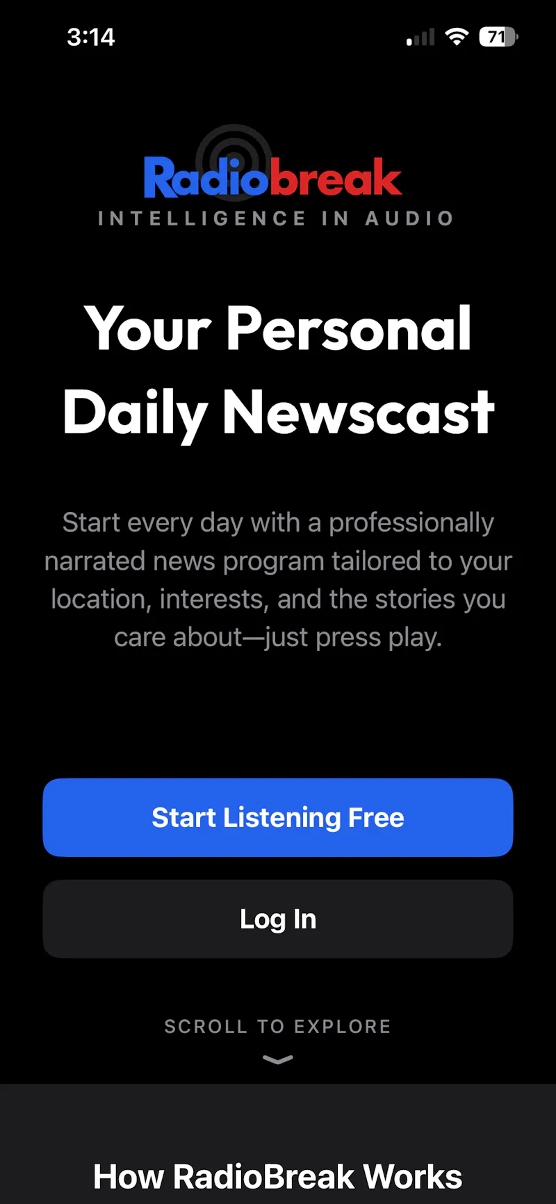 Radiobreak screenshot 1