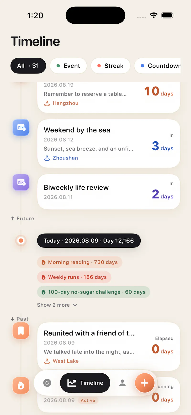 Lifeline · Life Timeline screenshot 1