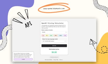 OpenAI ChatGPT API Pricing Calculator gallery image
