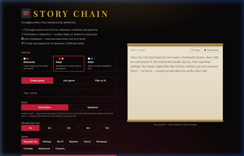 Story Chain screenshot 1