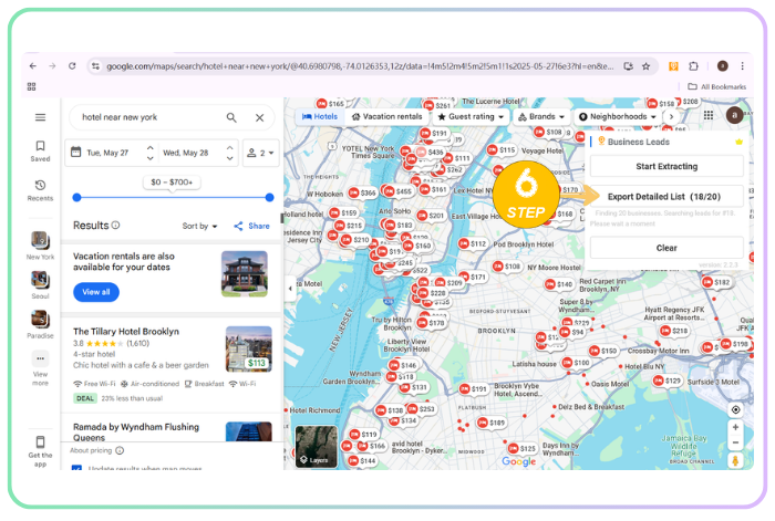 Google Maps Extractor - ฟรี Google Map Extractor (พร้อมอีเมล) |Google Maps Scraper media 3