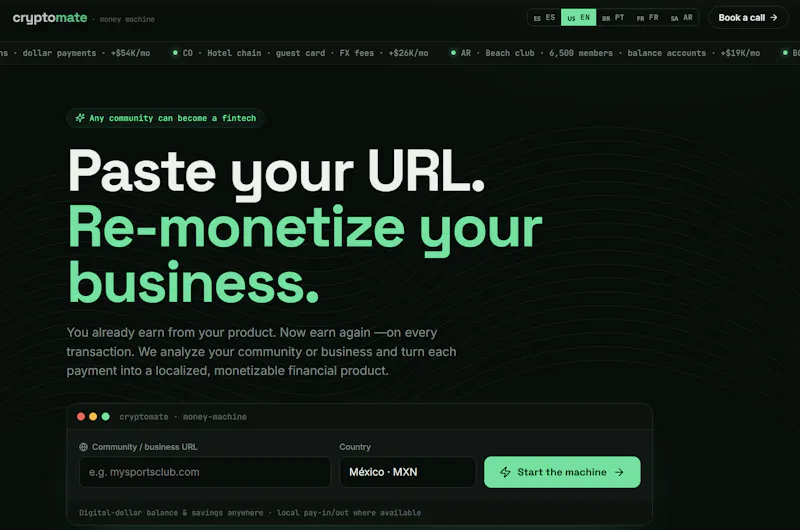 CryptoMate ·  Re-monetize your cashflows screenshot 1