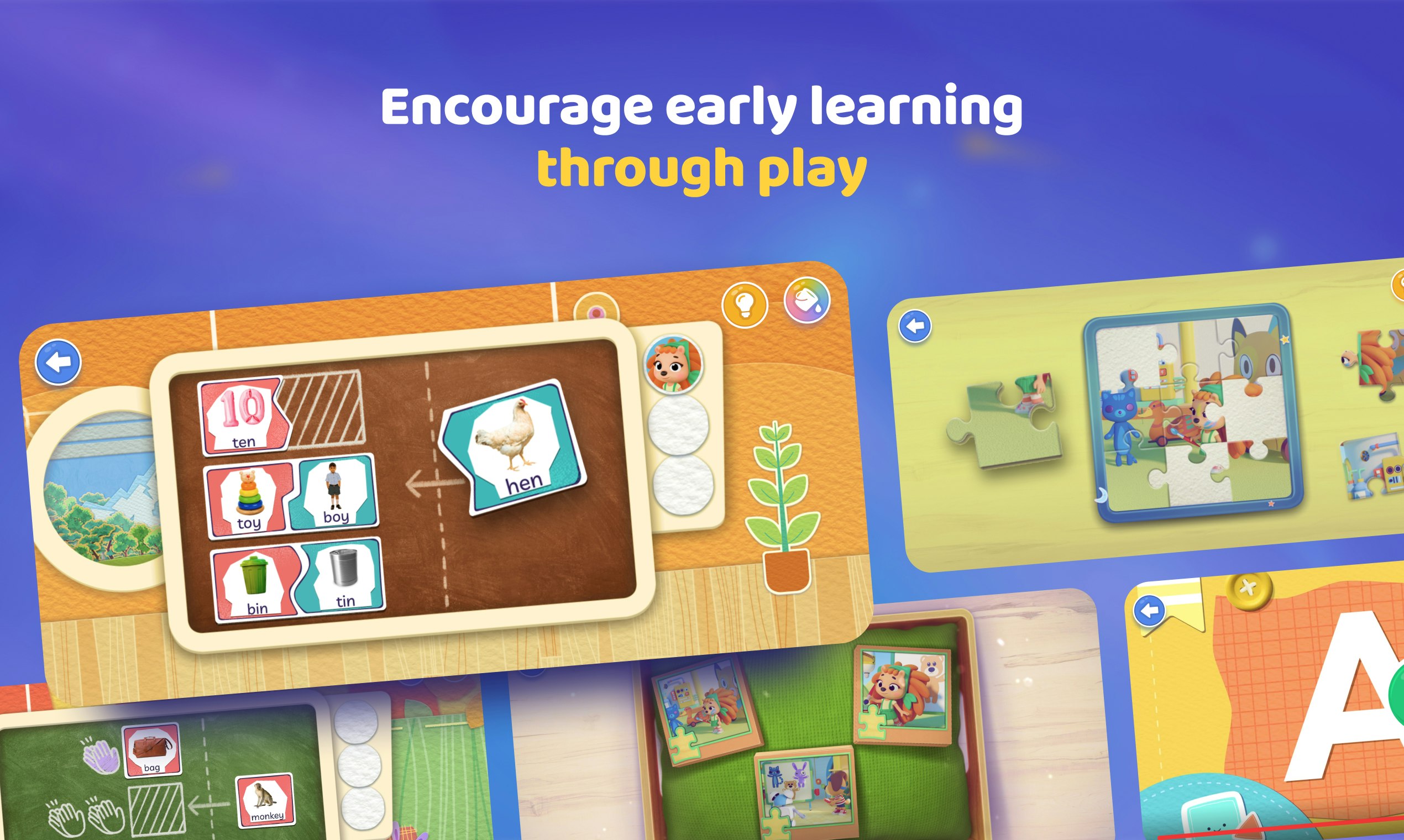 Mídia 3 de Fatapp: Woof e alegria - Divertido aplicativo educacional em pré -escola com desenhos e jogos em 3D