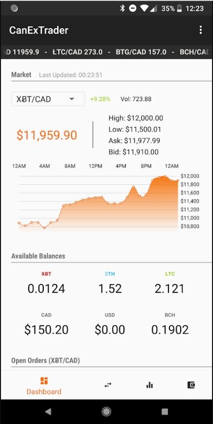 CanExTrader - QuadrigaCX Easy Trading in Mobile App gallery image