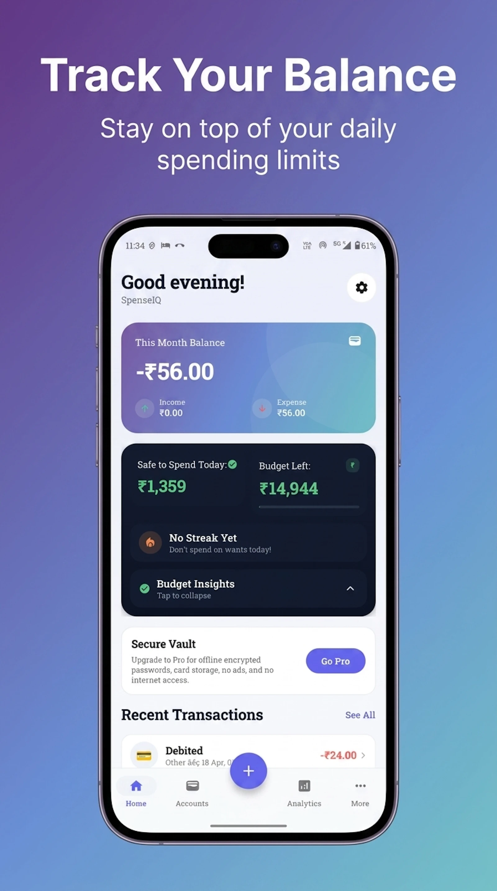 SpenseIQ-Privacy first Money manager screenshot 3