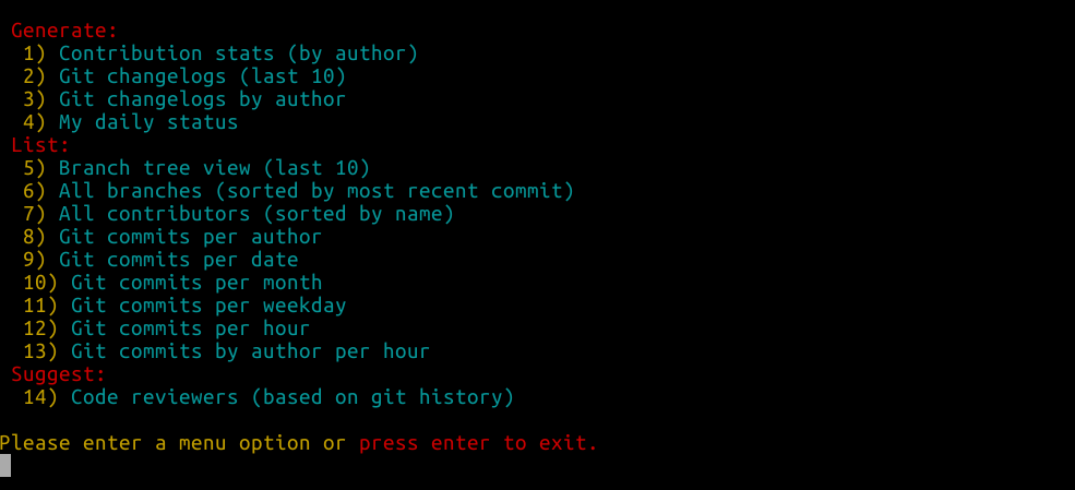 GIT quick statistics