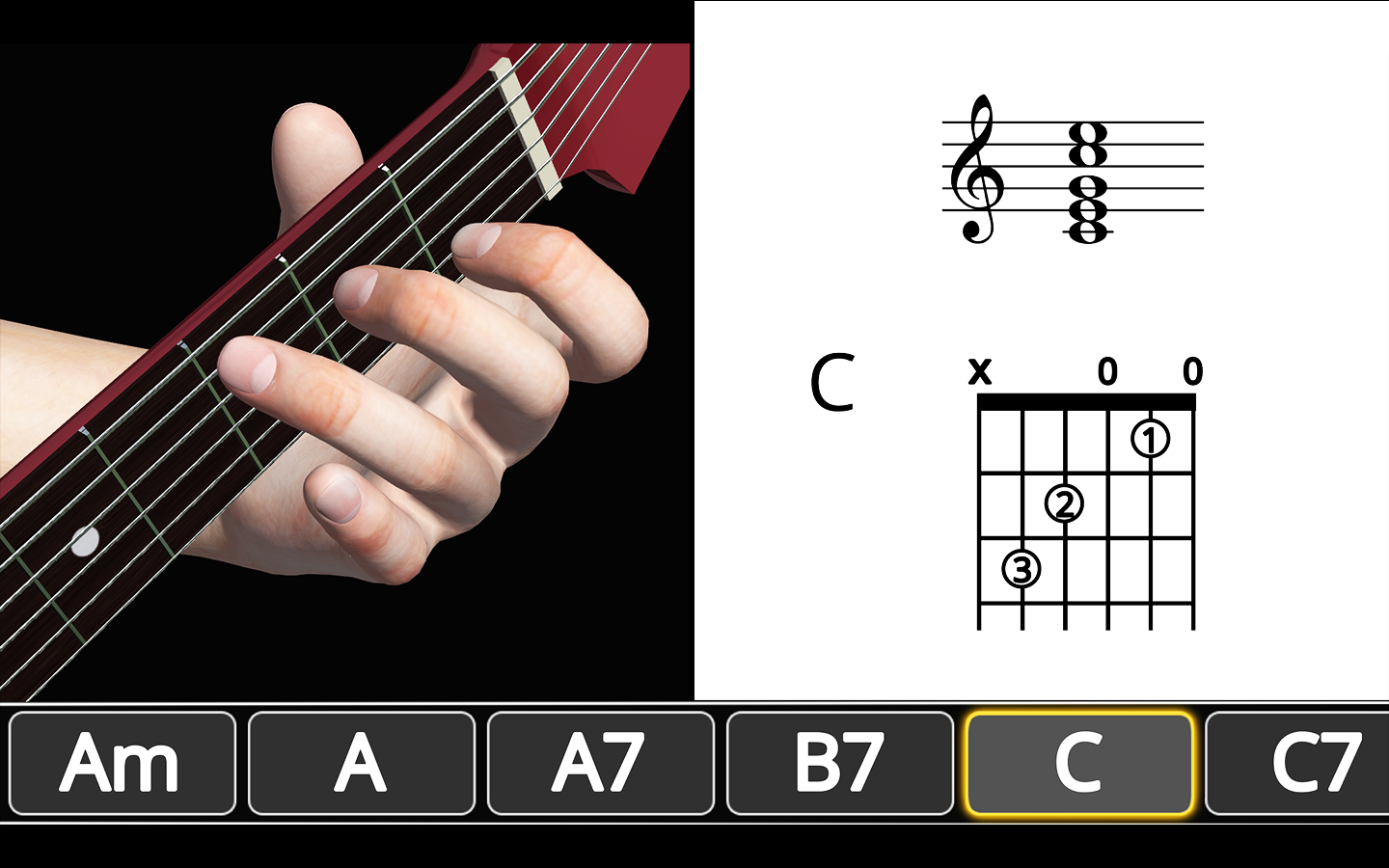 Basic Guitar Chords 3D gallery image