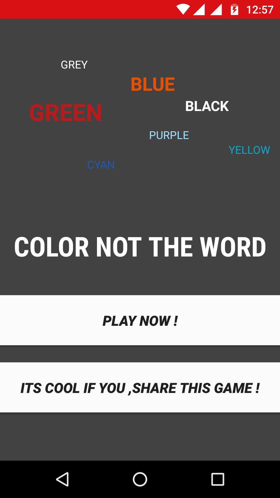 Color Not Word - Brain Puzzle and Booster gallery image