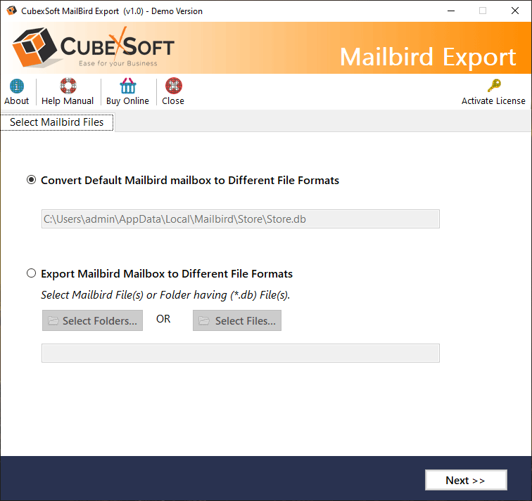 Media CubexSoft Mailbird Converter - Eksport fail mailbird db ke format fail/perkhidmatan e -mel 1
