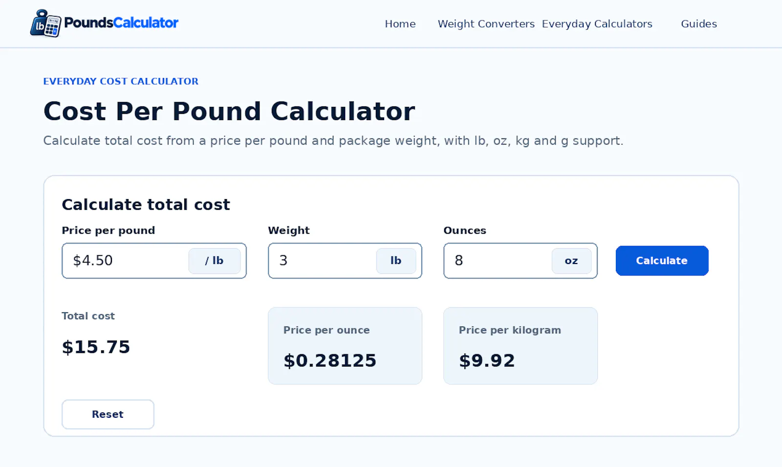 PoundsCalculator screenshot 4