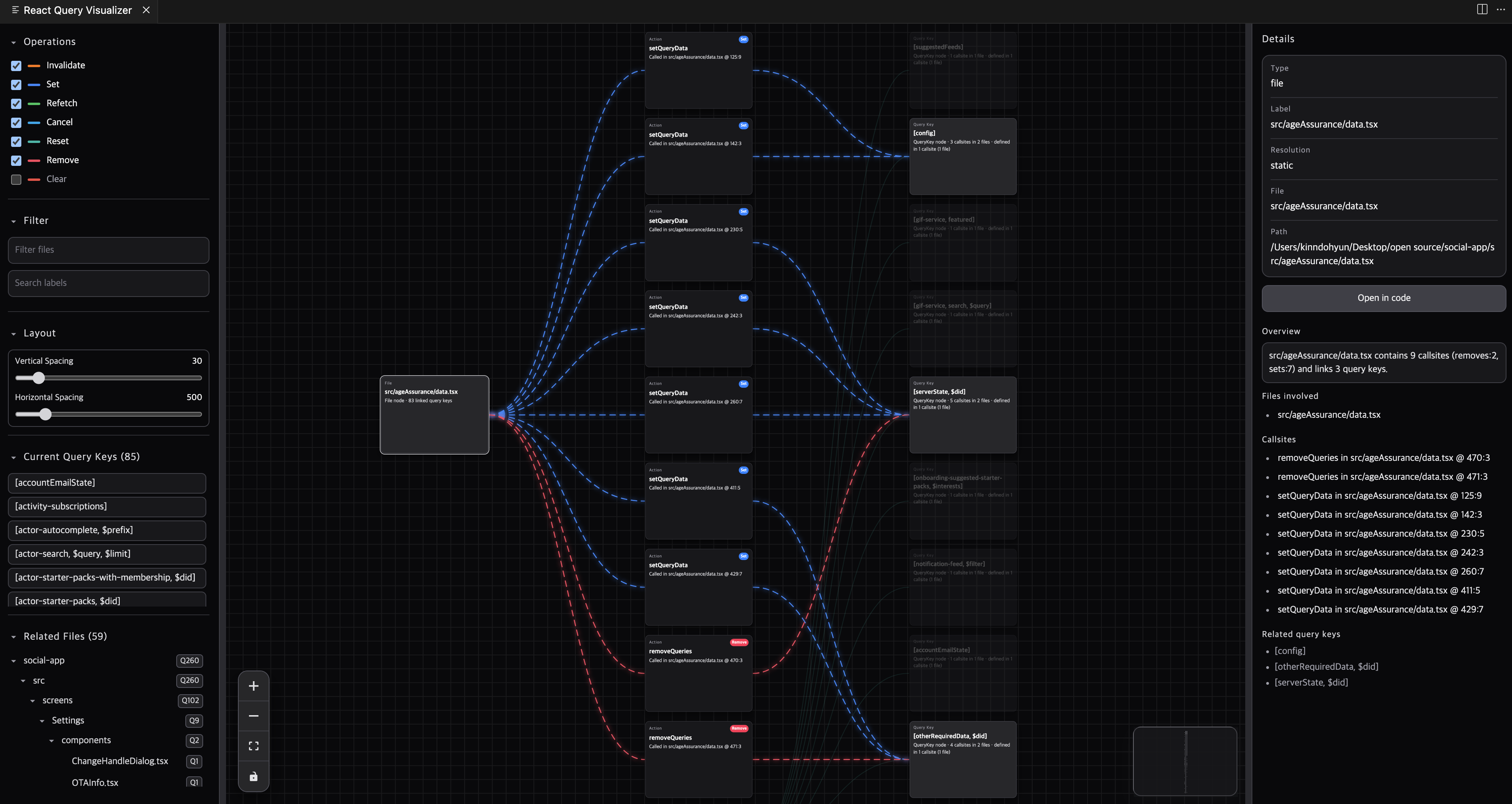 React Query Visualizer - Main product screenshot demonstrating key features and user interface