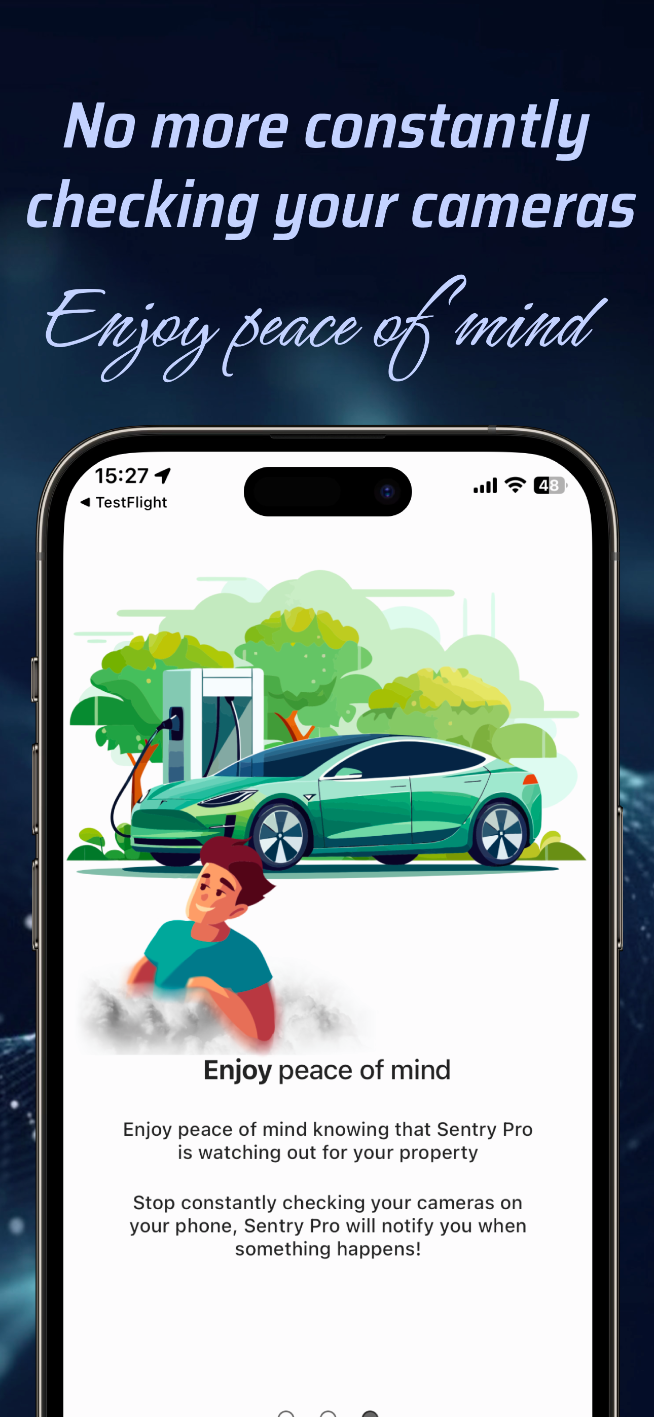 Sentry Pro- 테슬라를 보호하십시오 - Tesla Sentry 모드에 대한 실시간 알림 미디어 3