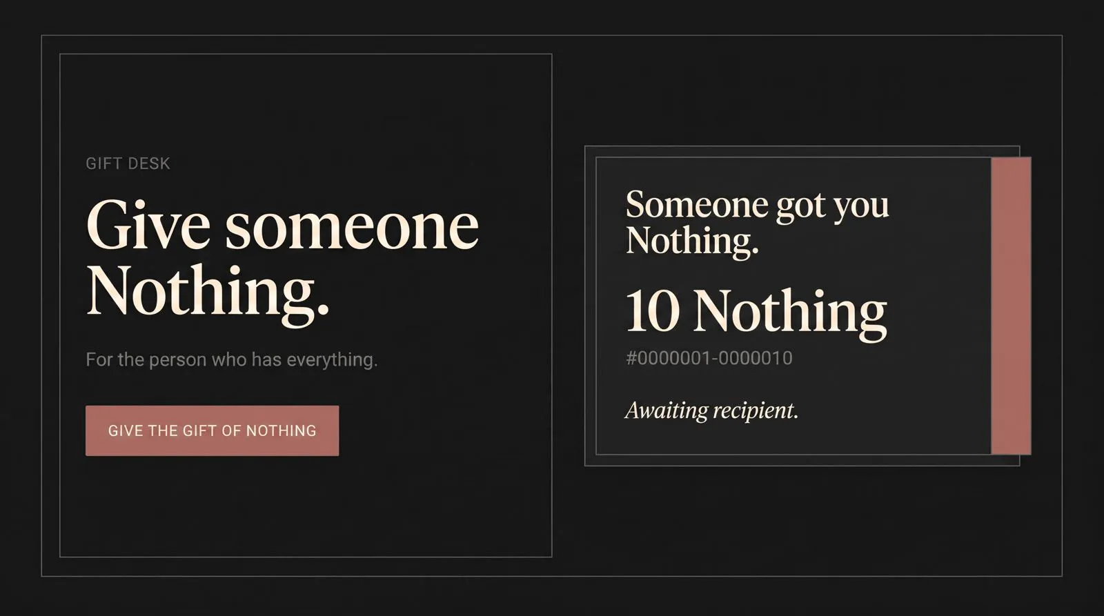 NOTHING. gallery image