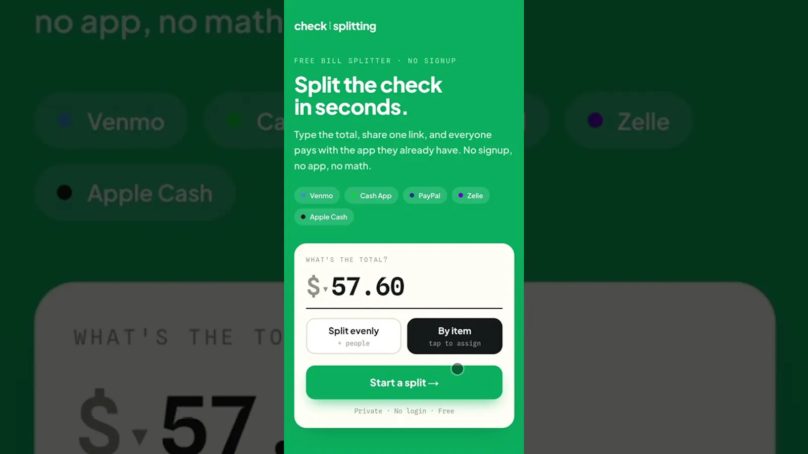 CheckSplitting screenshot 1 (video preview)