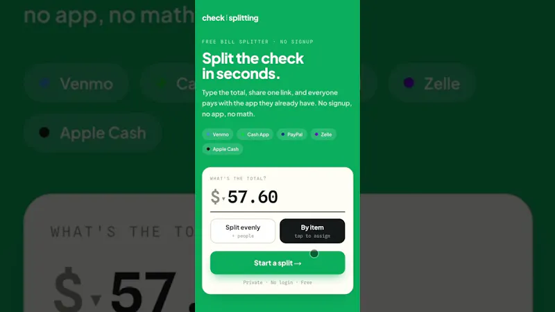 CheckSplitting screenshot 1 (video preview)