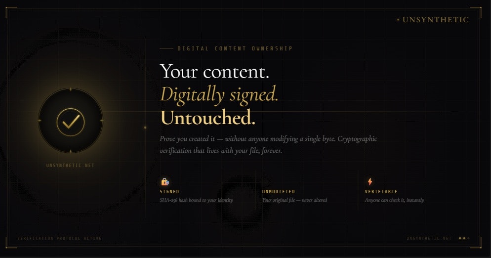 UnSynthetic — Verify What's Real gallery image