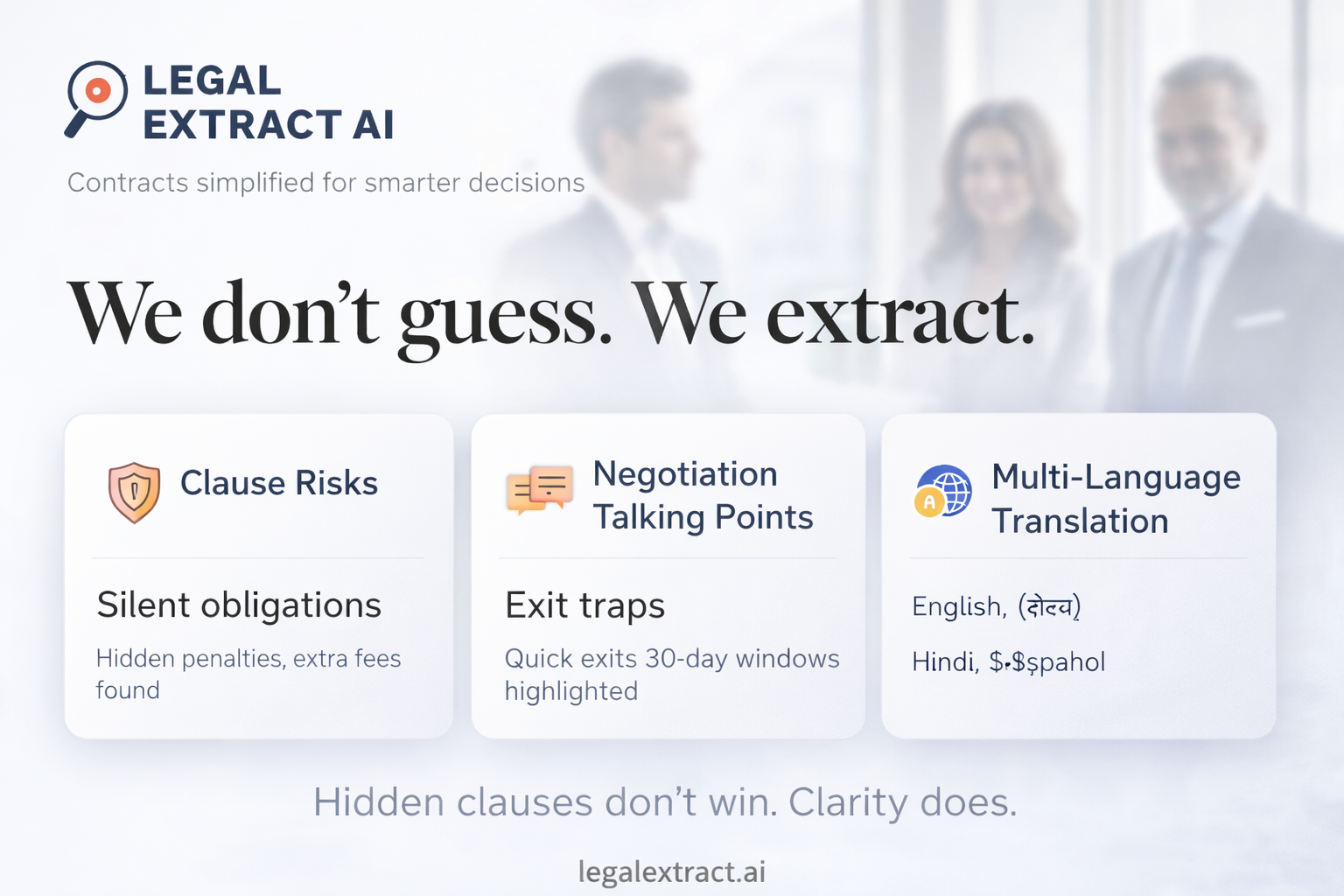LEGAL EXTRACT AI - Screenshot 4 showing product features and functionality