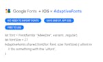 Adaptive Google Fonts for iOS image