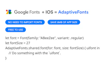 Adaptive Google Fonts for iOS gallery image