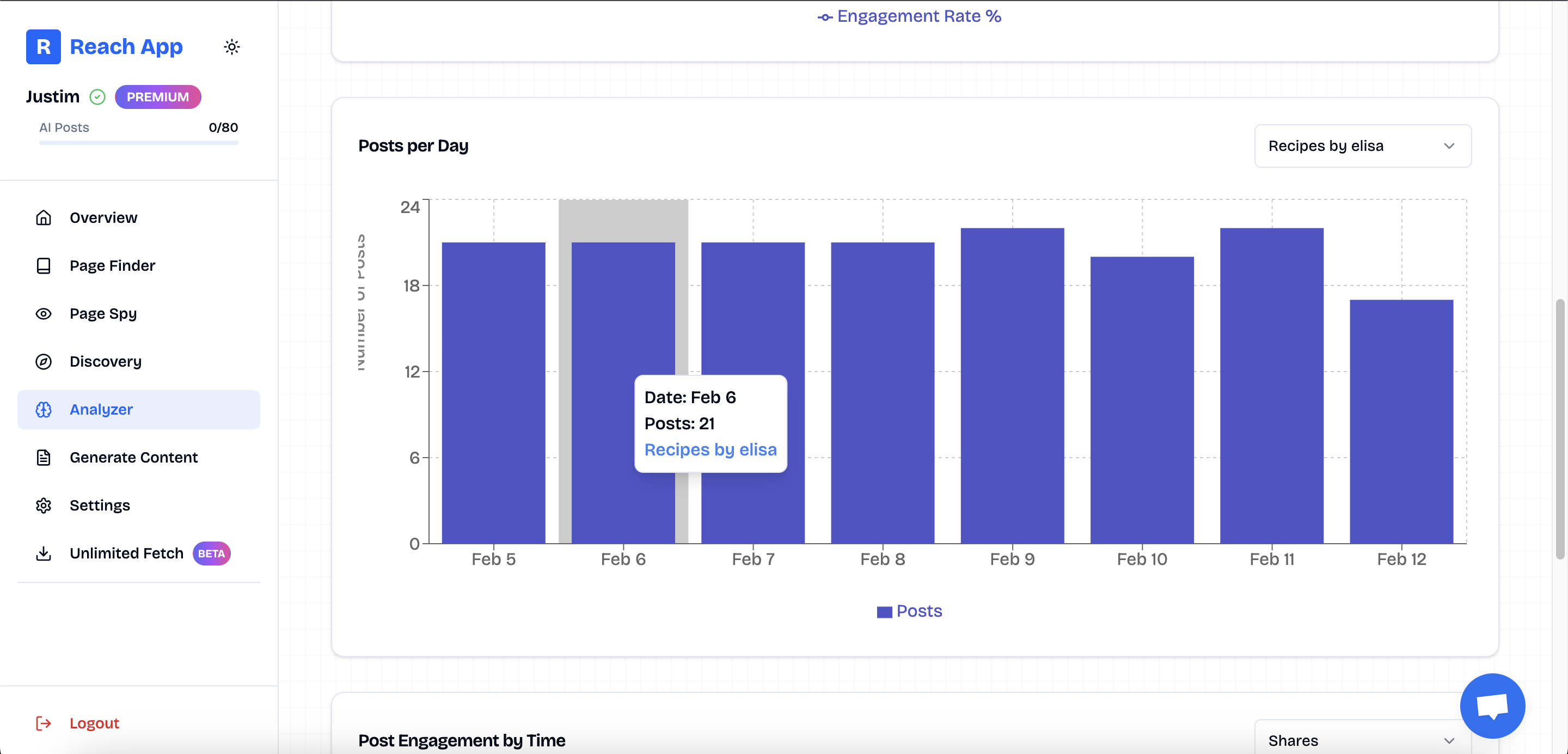 Raggiungi l'app - Analisi del feed, spia del concorrente, generazione di contenuti media 3