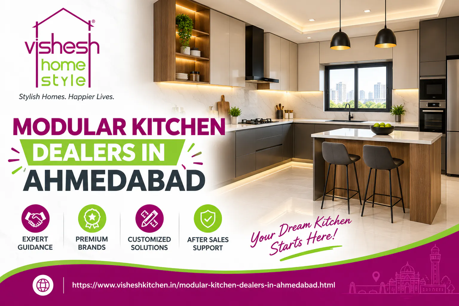 Modern Modular Kitchen in Ahmedabad gallery image