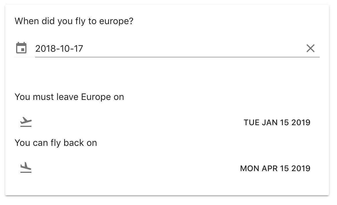 Schengen Area date checker. gallery image