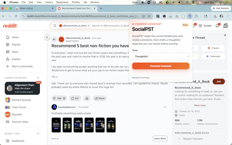 SocialPST screenshot 3