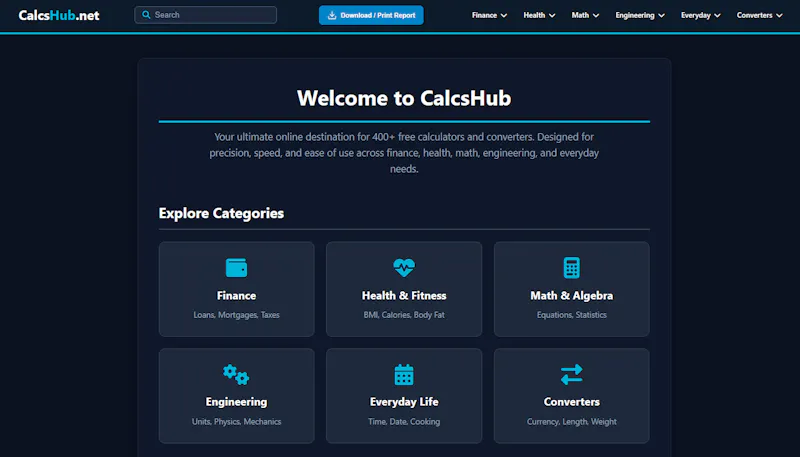 CalcsHub screenshot 1