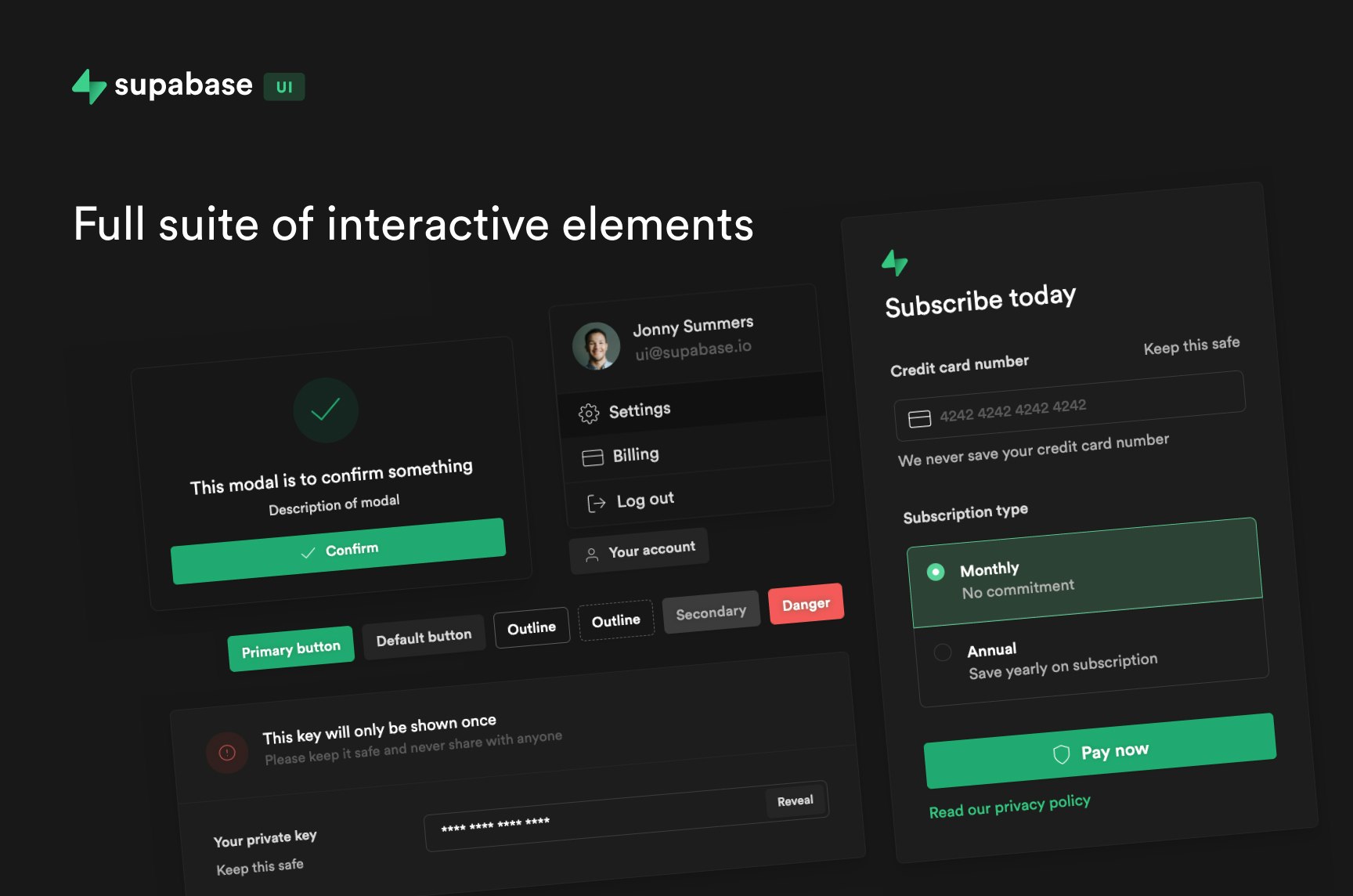 Supabase UI Gallery Image 1