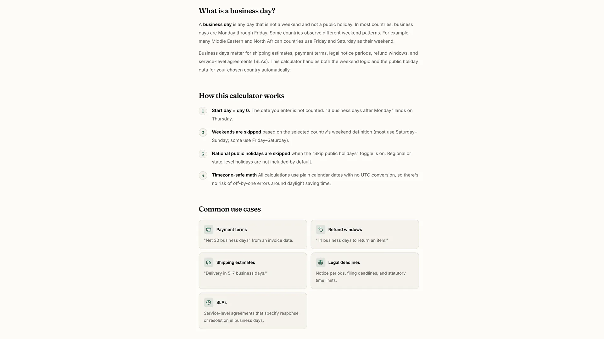 Business Days Calculator gallery image