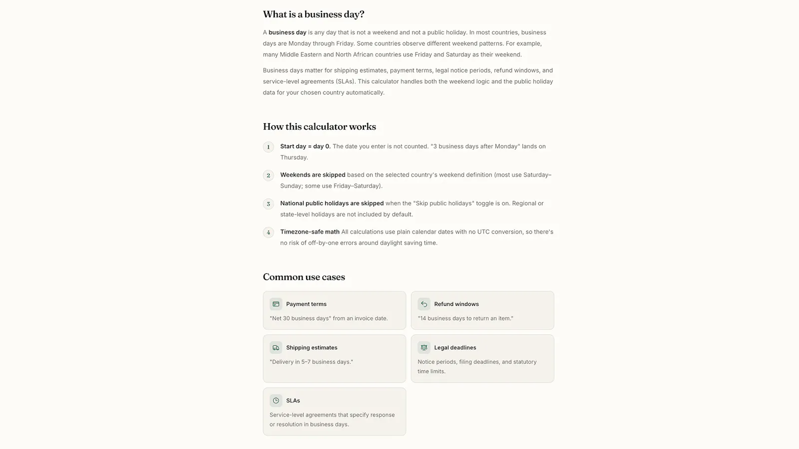 Business Days Calculator screenshot 2