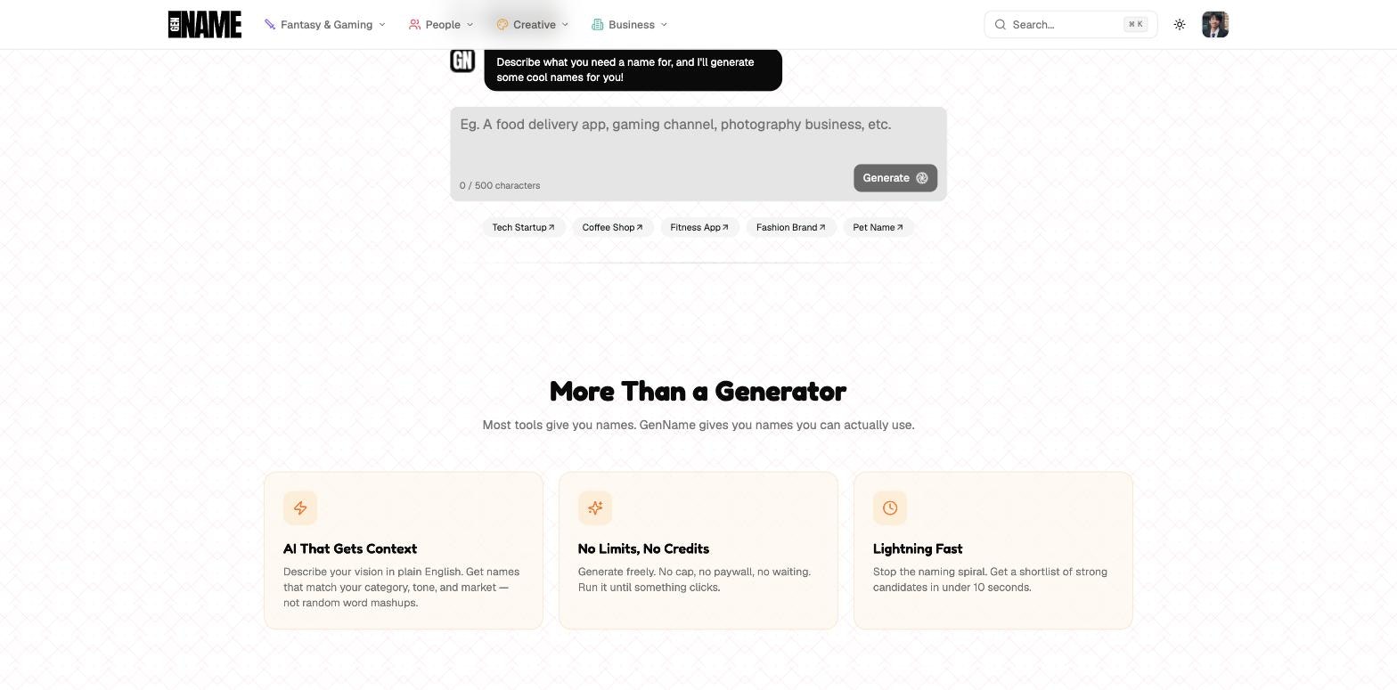 GenName.io gallery image