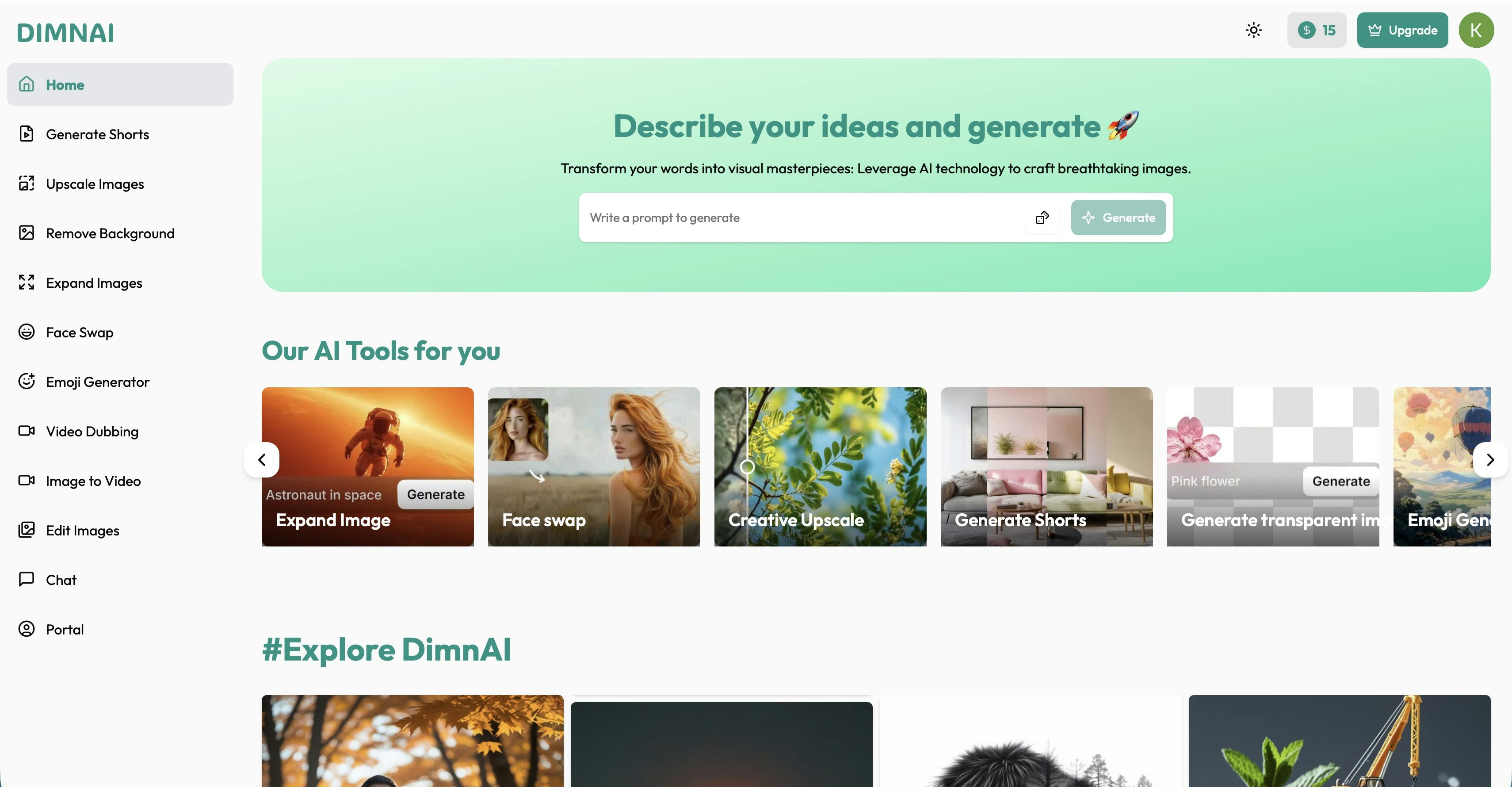 Dimnai – The All-in-One AI Creator Tool gallery image