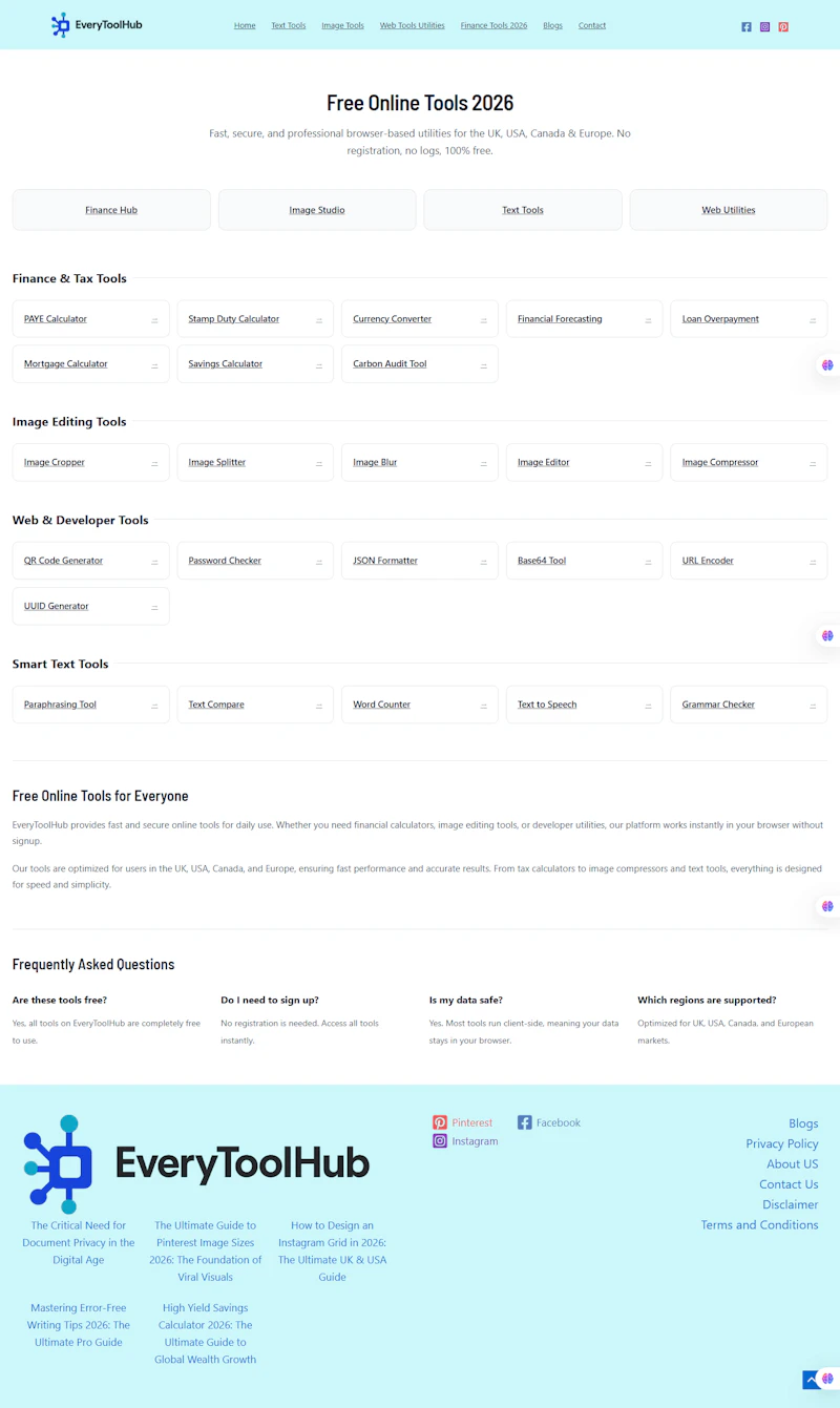 everytoolhub.com screenshot 2