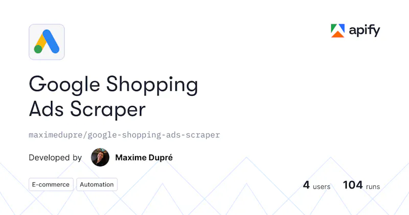 Google Shopping Ads Scraper screenshot 1