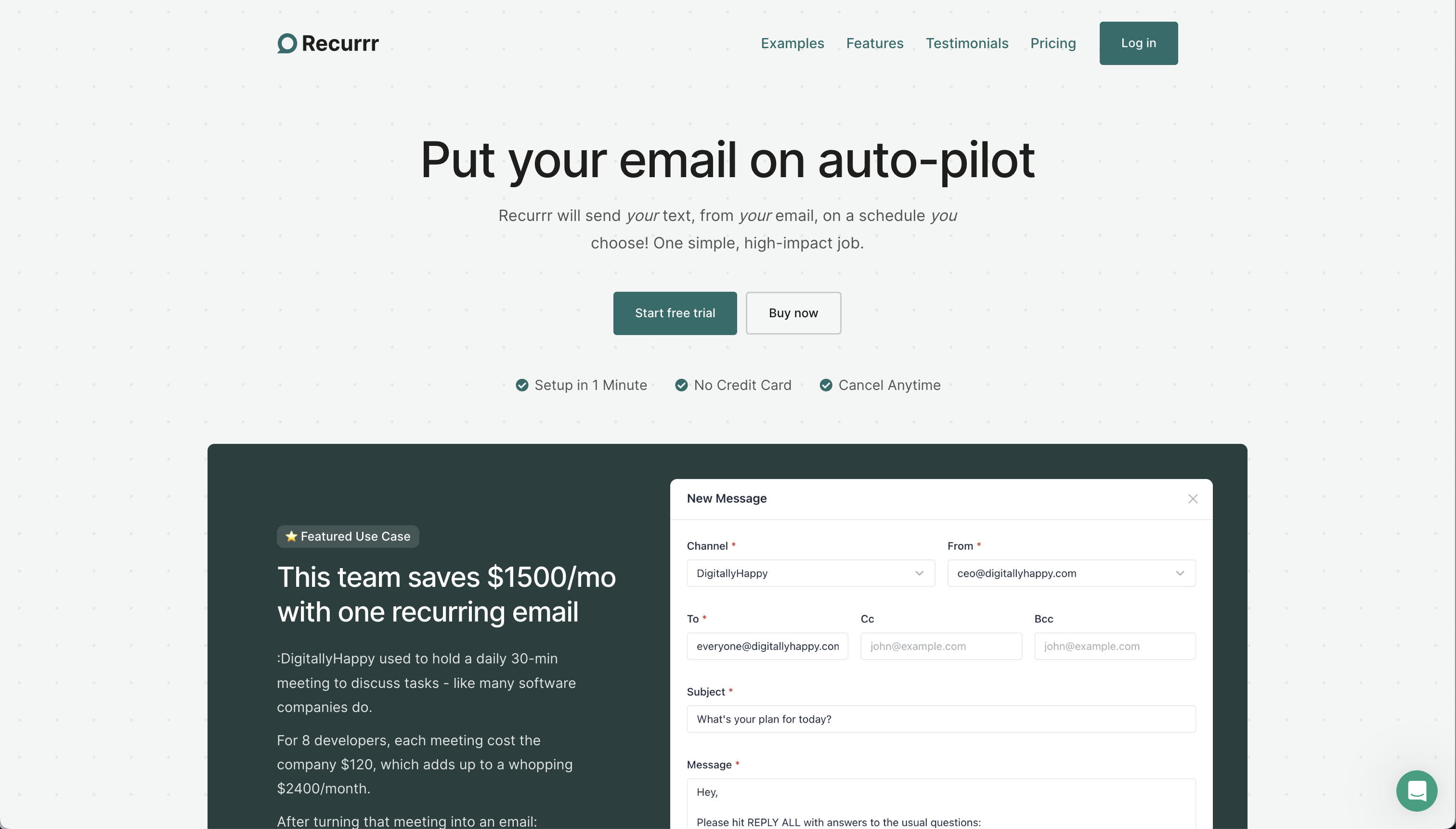 startuptile Recurrr-Send recurring emails