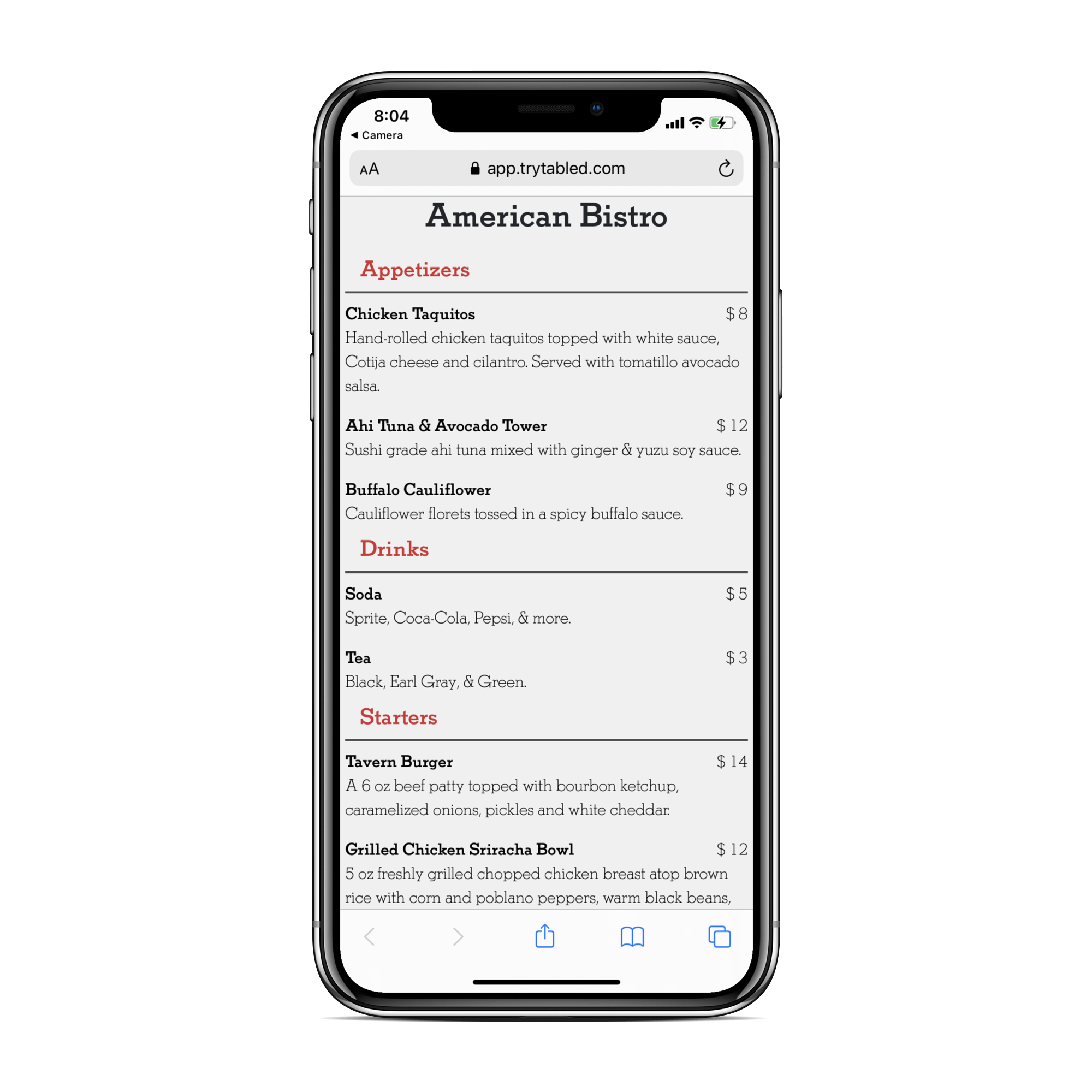 Tabled - Contactless Menus gallery image