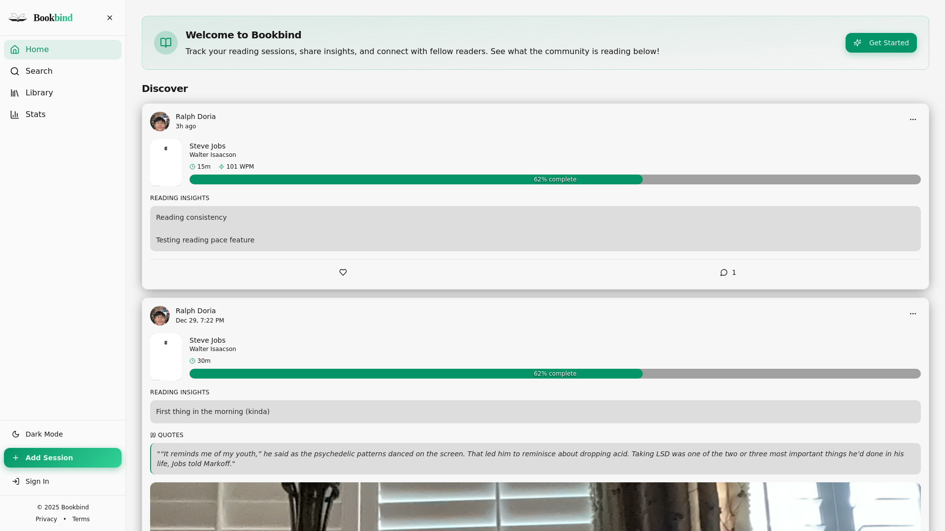 Bookbind - Main product screenshot demonstrating key features and user interface